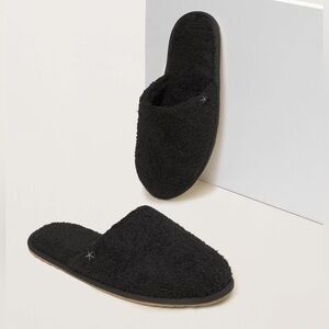 Barefoot Dreams CozyChic® Unisex Slipper Black XL M9-10 W11-12